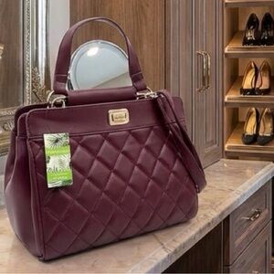 NWT Badgley Mischka Large Satchel/Crossbody Org $179